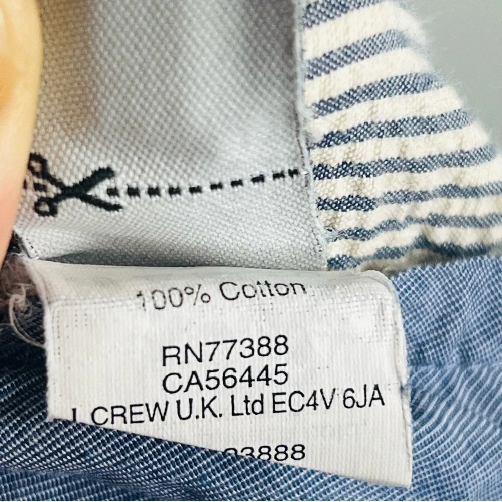 J. Crew Club Searsucker Bermuda Cotton Shorts 32W